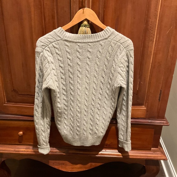 Brandy Melville Cable Knit Wool Cardigan, Color Grey,  Size M-L - Picture 2 of 4